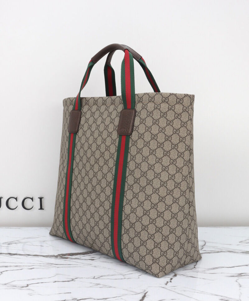 Gucci GG Tender Medium Tote Bag 763287 Dark Coffee